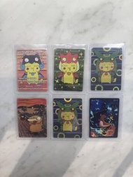 Pokemon card Ptcg Pokescam-fan made cards by dot 變裝比卡超 變裝X噴 變裝Y噴 變裝列空座 mega噴火龍 細變裝噴火龍 吶喊鴨 吶喊比卡超