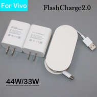 44W/33W FlashCharge2.0 Charger Original Vivo Fast Charging Power Adapter Type C Cable For VIVO S12