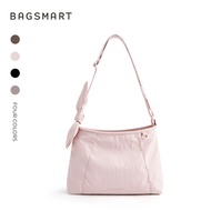BAGSMART กระเป๋าโฮโบสำหรับผู้หญิง กระเป๋าแฟชั่นสะพายข้าง กระเป๋าโท้ท กระเป๋าถือสะพายไหล่พร้อมสายปรับ