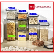 Square Transparent Airtight Jar Container Food Storage 450/700/950/1300/1800ml