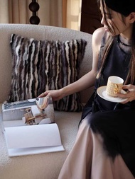 Texdream Attitude Nordic ins Mink Fur Pillow B & B Sofa Living Room Model Room Light Luxury Cushion