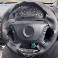Car Steering Wheel Cover For BMW 3 5 Series E36 E46 E39 X3 E83 X5 E53 Perforated Microfiber Leather Braid w/ Needles amp; Threads