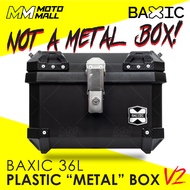 BAXIC Small Motorcycle Top Box 36L Plastic "Metal" V2