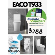 [CLIMATE VOUCHER] NO INSTALLATION EACO T933 Rimless Toilet Closet (Tornado Flush)