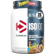 Dymatize x Fruity Pebbles ISO100 Whey Protein Powder Isolate, 25g of Protein, 20 Servings, 5.5g BCAA