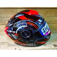 MHR HELMET FULL FACE FLIP UP DOUBLE VISOR FU926 BLACK RED E MARK ER6 DUKE MT15 KR150 MT25 R15 Z900 E