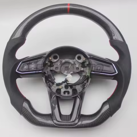 Replacement Real Carbon Fiber Steering Wheel with Leather for Mazda 3 Axela MazdaSpeed Mazda3 2017 2