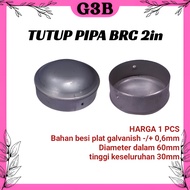 Brc 2 inch fence pole cap, 2 in galvanized cap