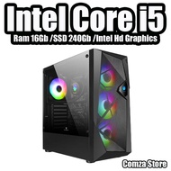 Comza Store คอมพิวเตอร์ Core-i5 /Ram 16Gb /SSD 240Gb พร้อมใช้งาน พร้อมจัดส่งด่วน Case COOLMAN 190-5 