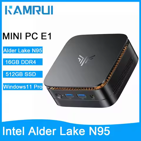 KAMRU Mini PC INTEL N95 DDR4 16GB/8GB 512GB/256GB M.2 SSD Win11 Pro Desktop PC 4K HDMI Dual WiFi BT4