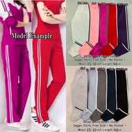 Jogger Pants Design 2 Line Unisex Cotton / Borong Murah