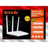 Tenda F3 300Mbps Wireless Easy Setup Router - High Speed, Wide Security, Easy Settings