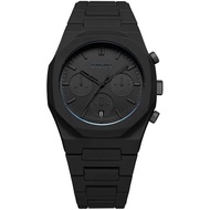 Authorized Distributor [D1 MILANO] D1 Milano Watch PHBJSH Polychrono Shadow 40.5mm All Black Men's
