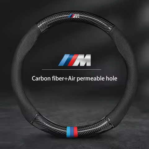 Car Steering Wheel Cover Carbon Fiber Leather For BMW M E46 E90 E60 F30 E39 F10 F20 E87 E36 F20 F30 