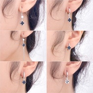 Clover earrings 925 Silver Plated White Gold - Silver 925 earrings