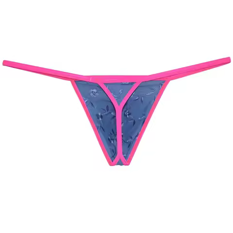 Men Micro Thongs Jockstrap G-String Cheeky Bulge Pouch Underwear Breathable Lowrise Bikini Elastic L