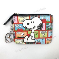 Cute Peanuts Snoopy Beagle Dog Ezlink Card Pass Holder Coin Purse Key Ring