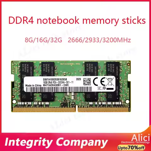 FOR Samsung notebook memory sticks DDR4 8GB 16GB 32GB 2666 2933 3200Mhz Laptop Memory Ram PC4 1.2V 2
