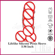 Lifelike Silicone Penis Sleeve 5.98 Inch