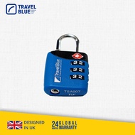 Travel Blue TSA 3 Dial Combination Number Lock - Colour: Red, Yellow, Blue - TB-029