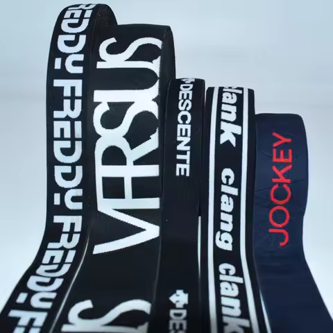 Soft Breathable Elastic Band Jacquard/Printed Spandex Nylon Elastic Waistband Webbing for Custom Log