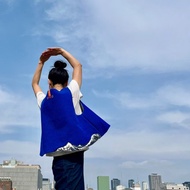 JUDO BLUE HOKUSAI 採用柔道服刺子織布料的獨特 Unisex 背心