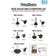 Ready Stock🔥3/8 / M6 / M8 / M10🔥base adjustable furniture leg table chair leveling feet