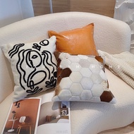Texdream Attitude Picasso Three-Dimensional Embroidered Pillow Cowhide Sofa Living Room Model Room M