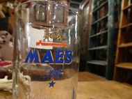 【卡卡頌 歐洲跳蚤市場/歐洲古董】歐洲老件_文字 Logo 質感 雕刻玻璃杯 啤酒杯 老玻璃杯 g0028