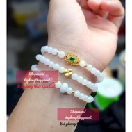 Bach Ngoc Jadite A Mix Hazelnut Bracelet Size 5.5mm Svip Inspected Goods