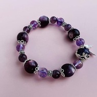 紫鋰雲母紫龍晶紫水晶紫幽靈設計手鏈