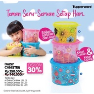 Tupperware jar set (3)/ Daisy Canister tupperware set / tupperware Eid jar