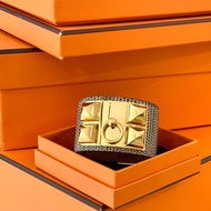 Hermes爱马仕CDC蜥蜴皮宽版手镯