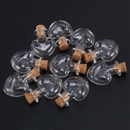 50 Pieces Small Mini Glass Jars Bottles with Cork Stoppers 5 Shapes Tiny Wishing Drifting Bottle Cra