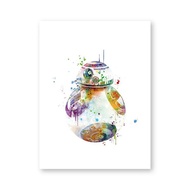 Seni Kanvas s - Lukisan Air R2D2 C-3PO BB8 Yoda - Poster Droid Empire Hiasan Rumah Hadiah 0402