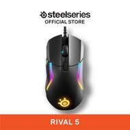 SteelSeries Rival 5 RGB MOBA Gaming Ergonomic 9-Button Wired USB Mice 62551
