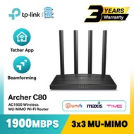 TP-Link Archer C80 AC1900 Mu-Mimo Gigabit Wave2 Wireless Wi fi Router With Beamforming - Unifi/Maxis