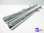 #ท่อคู่ ทรง PT Fit For Honda C95 CA95 C92 CA92 //  Exhaust “Chrome” 1 Set