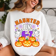 Haunted By 67 Halloween PNG Six Seven 6 7 Meme Png Funny Spooky Meme Png Pumpkin Ghost Clipart
