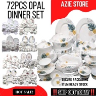 💖🔥HOT SALES 72PCS ROUND OPAL DINNER SET PINGGAN MAKAN KACA OPAL SET CAWAN SERVING DISH