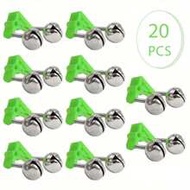 1/5/10/20pcs Double Bell Fishing Alarm - With Rod Tip Clip And Bait Alarm, Ensure Your Catch Safety