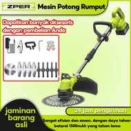 ZPER Mesin Potong Rumput Baterai Lithium Alat Pemotong Rumput Baterai Modern 988VF Kualitas Tinggi