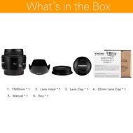 YONGNUO 50mm F1.8 Large Aperture Auto Focus Full frame Camera Lens For Canon Nikon Mirrorless Camera