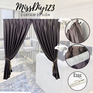 Y2 Curtain 100% Blackout / Langsir Tebal Curtain Blackout UV Protection (FREE HOOK/CANGKUK) Sliding Door Curtain