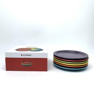 Le CREUSET French Rainbow Plate 18/23cm Tableware 6-Piece Set Gift Box Flat Plate Set Household Dish