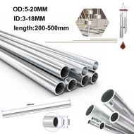 1pcs Aluminium Pipe Thickness 0.5~3mm OD 5-20mm ID 3~18mm Straight 200mm 500mm Long Round 6063 Alumi
