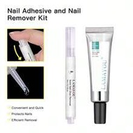 2Pcs/Set 20g False Nail Adhesive Glue For Nail Tips On Nail Glue For Fake Nails,3ml Nail Glue Remove