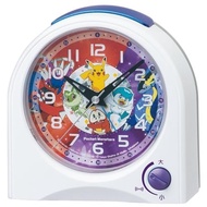 Seiko Clock Alarm Clock Table Clock Character Pocket Monster White 115×115×55mm CQ425W 【Direct from Japan】