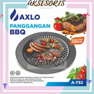 Bbq AXLO A-732/GRILL AXLO A732/BARBEQUE BBQ GRILL PLATE/ULTRA GRILL PAN Round Non-Stick/BBQ GRILL/BBQ GRILL PAN PLATE SMOKELES Non-stick