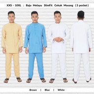 [ XXS - 10XL ] Baju Melayu Slimfit Cekak Musang . Muslim Plus Size . Baju Raya Viral 2024 . Baju Melayu Nikah Bob H